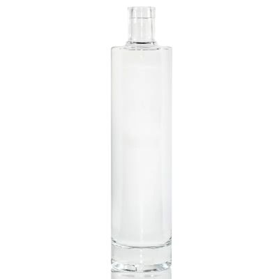 High quality custom clear frosted 750ml 500ml 100ml vodka glass wine bottle empty wine bottle transparent frosted fruit wine