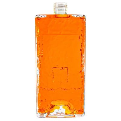 Spirits Liquor Bottles Clear Empty Whiskey Gin Vodka Glass Bottle with Wine Label bottles with stopper cork
