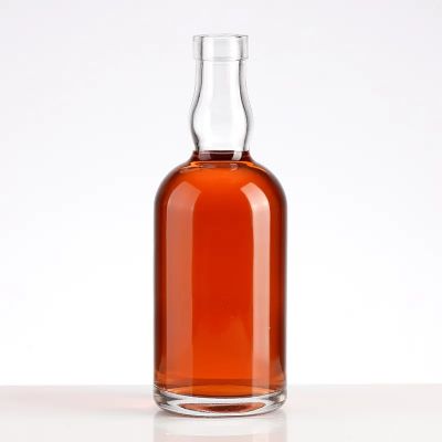 750ml Customized Printed Transparent Liqueur Wine Glass Bottle Vodka Bottle Extra Flint With Lid