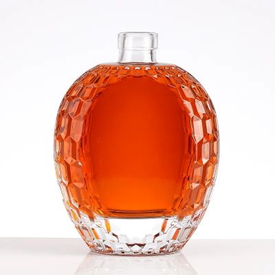 Premium 500 Ml Brandy Liquor Glass Bottle 200 Ml Vodka Bottle With Screw Cap Custom Label for Spirits Bottle