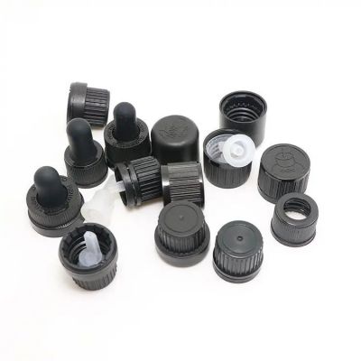 18/410 Plastic Orifice Reducer Tamper Evident Screw Cap For Essential Oil Bottle Tamper Resistant Dropper Cap