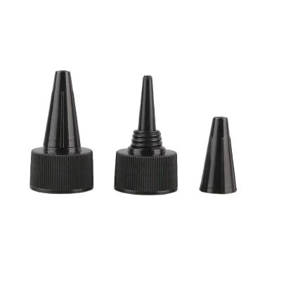 Lids New Design Customized Color 28/410 Twist Top Plastic Screw Cap Glue Bottle With Pointed Mouth Cap