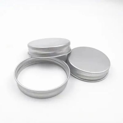 Silver aluminum lid metal screw cap with diameter 38mm 58mm