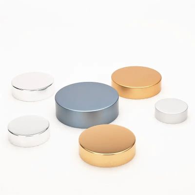 Eco-Friendly Anodized Aluminum Caps Ribbed Screw Bottle Cap Cosmetic Cover Aluminum Cap