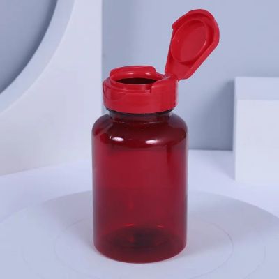 Factory Direct Sale Empty Plastic PET Container 80ml 100ml 120ml 150ml 175ml 200ml 250ml 300ml 400ml 500ml Flip Cap Bottles