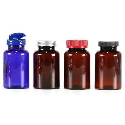 250ml plastic capsule bottles vitamin pills tablets container with flip top lid lightproof gelatin capsule bottles