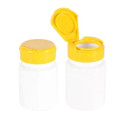 specialized white plastic vitamin pills bottle spiry lid healthcare supplement containers calcium protein powder jars