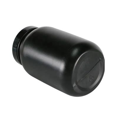 matte black plastic HDPE bottles protein powder jars with screw cap customized container for fitness