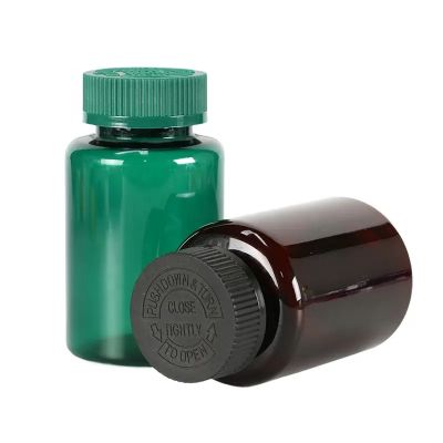 175ml pet plastic bottles healthcare supplement containers with childproof cover customized vitamin tablets pills jars