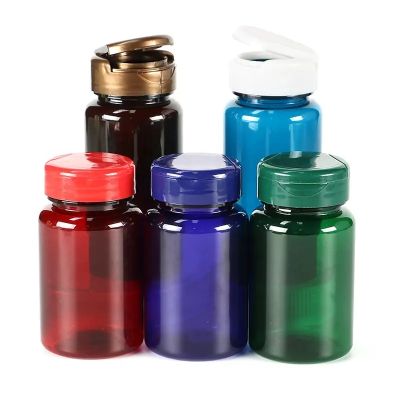 specifications wholesale price plastic bottle pill capsule vitamin jars with cover tablet plastic containers