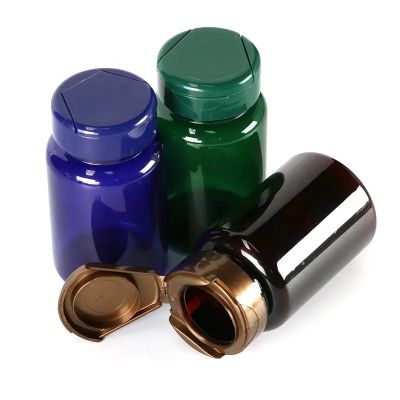 food grade quality 100ml capsule bottles powder pill tablet supplement container vitamin bottle holder with flip lid