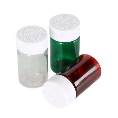 80ml Pet Medicinal Tablet Plastic Silver Head Vita Vitamin Bottle Pill Bottle With Metal Lids For Jars