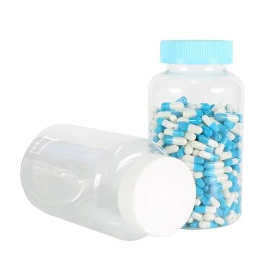 Wholesale Empty 500ml Pet Transparent Pills Premium Medicine Plastic Capsule Bottle With Child Proof Resistant Screw Cap