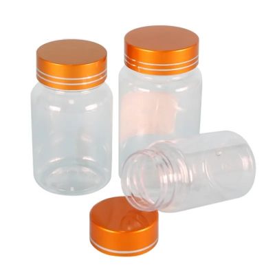 120ml 150ml 200ml Manufacturer Sale High Quality Plastic Medicine Capsule Pill Supplement Bottle With Metal Gold Cap