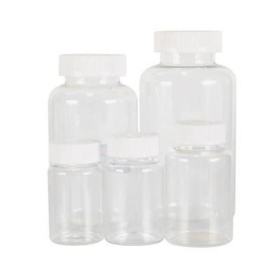 Wholesale Empty 200ml 300ml Pet Plastic Pharmaceutical Pill Capsules Vitamin Medicinal Bottle With Child Resistant Screw Cap