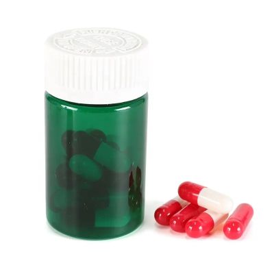 Green mini custom packaging bottle 60ml PET plastic vitamin bottle industry reasonable price tablet capsule bottles