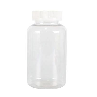 500ml Empty Transparent Plastic Powder Capsules Pill Tablet Holder Storage Bottle With Child Proof Resistant Screw Cap