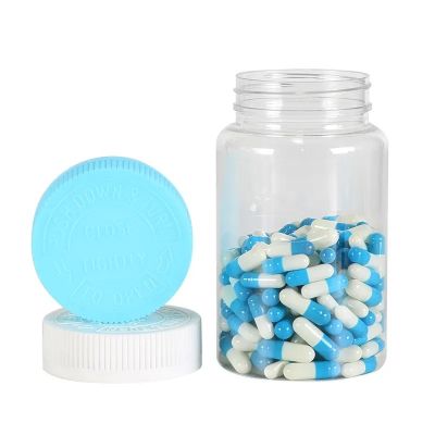 Wholesale Custom 250ml Transparent Empty Pet Plastic Pharmaceutical Capsule Supplement Bottles With Screw Cap