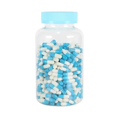 Custom 500ml Transparent Empty Pet Plastic Medicine Capsule Vitamin Packing Bottles With Child Proof Resistant Screw Cap
