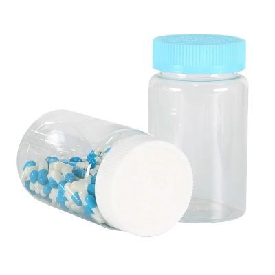250ml Transparent Empty Pharmaceutical Pill Capsule Packing Child Proof Resistant Pet Plastic Bottles With Screw Cap