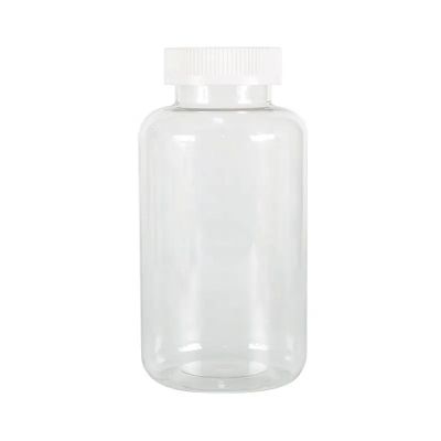 Customized Empty Plastic Capsule Bottle Pill Plastic Bottle With Sky Blue Flat Cap Packaging Bottle For Vitamin Pills