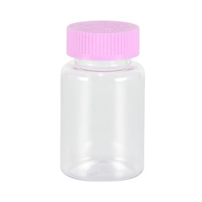 Wholesale 120ml Custom Pet Transparent Clear Pills Premium Medicine Plastic Capsule Bottle With Child Resistant Screw Cap