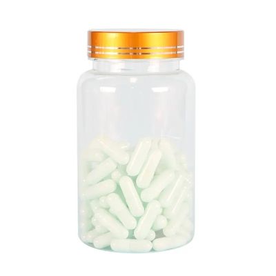 Wholesale 300ml luxury Capsule Vitamin Bottle supplement bottle PET Empty Plastic medicine pill bottle with metal cap