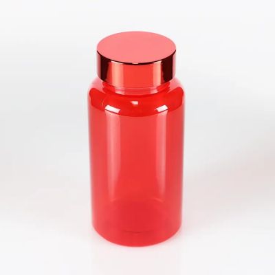 Plastic Capsule Supplement Container Pet Medical Pills Bottle Screen Printing Clear With Child Proof Lid 100ml 120ml 150ml