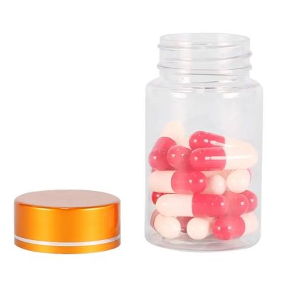 pet 60ml industry reasonable price custom packaging plastic bottle empty capsule pill bottle with metallic cap