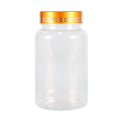 300cc Customized Pharmaceutical Use Plastic Bottle Transparent Clear Capsule Bottle With Screw Cap