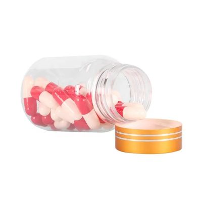 industry reasonable price 80ml PET plastic pill bottles capsules tablets bottle empty pill bottle with golden lid