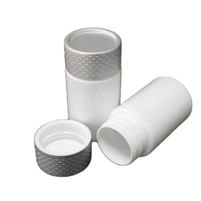 Wholesale150ml 200ml 300ml White Pet Plastic Pill Container Vitamin Capsule Storage Plastic Bottle With Aluminum Cap