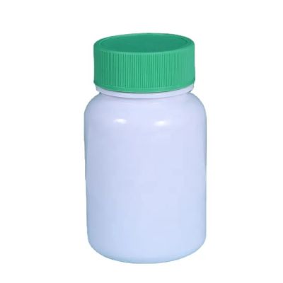 40ml 100ml 150ml 200ml Empty Round White Green Capsules Tablets Bottle Plastic Supplements Pills Bottles With Screw Cap