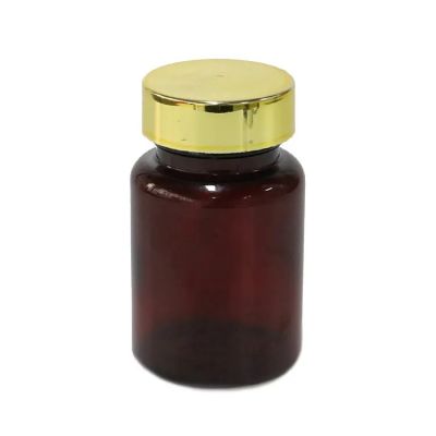 100ml plastic pill bottle supplier with metal screw cap empty capsules vegetables fruits tablets bottle