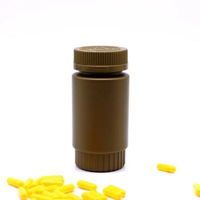 Customized 100cc 150cc Plastic Pet Containers Capsule Pill Bottle Plastic With CR Screw Cap
