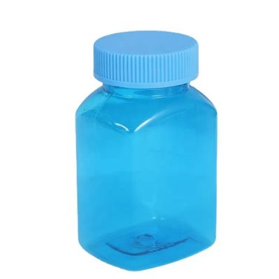 Wholesale Blue Red 100ml 150ml 200ml 250ml Square Hdpe Plastic Vitamin Capsule Container Pill Bottle Supplier