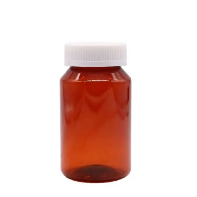 100ml 150ml 200ml Red Pill Bottle Plastic Pet Pill Capsule Bottle With Child-resistant Screw Cap