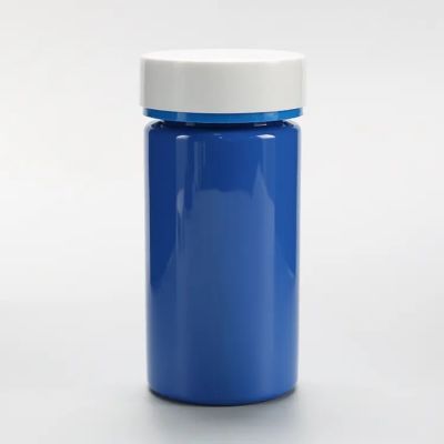 Hot Hdpe 120ml Blue Plastic Bottle Tablet Jar Container Pill Capsules Sports Nutrition Packaging