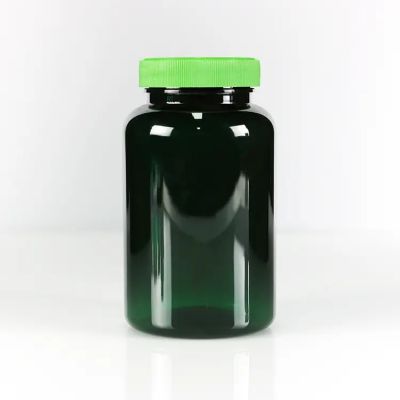 Empty Custom 100 150 200 250 300 400 Ml Pet Plastic Packaging Vitamin White Pill Bottles Medical Amber Capsule Bottle