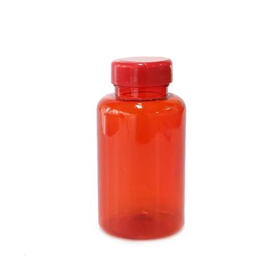 Empty Custom 100 150 200 250 300 400 Ml Pet Plastic Packaging Vitamin White Pill Bottles Medical Amber Capsule Bottle