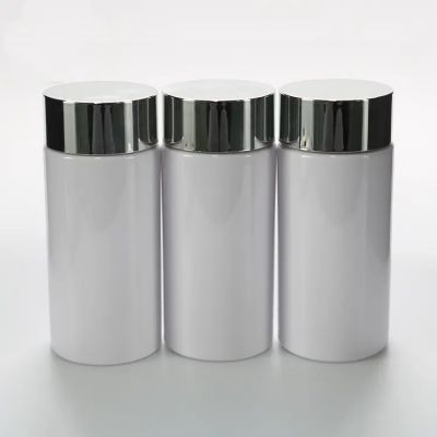 Customized Design Screen Printing 100ml 50ml Soft Touch Black White Pet Vitamin Pill Bottle Plastic Capsule Medicine Bottle