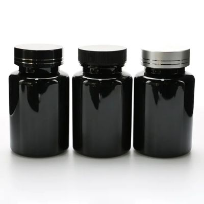 Black Pet 150cc 150ml Wide Mouth PillSupplements Plastic Bottle For 60 Pcs 00# Capsule Bpa Free Vitamin