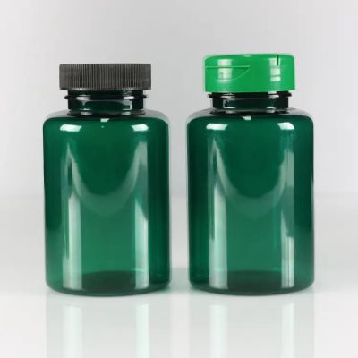 225cc 250cc Vitamin Bpa Free Plastic Pill Bottles With Black Cap Tablet Pill Bottle For Capsules