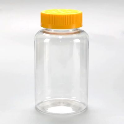 reasonable price 200ml pet white transparent round shape plastic jar medicine bottle pill vitamin