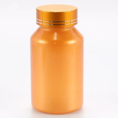 Wholesale PET 150ml Plastic golden Pill Medicine Capsules Bottles