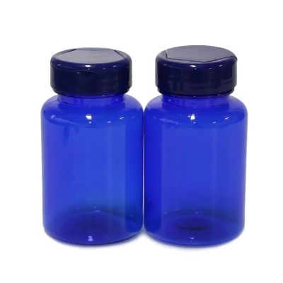 Wholesale 100ml 150ml 200ml white clear amber blue green PET Plastic Supplement Pill Medicine Capsules Bottles with flip cap