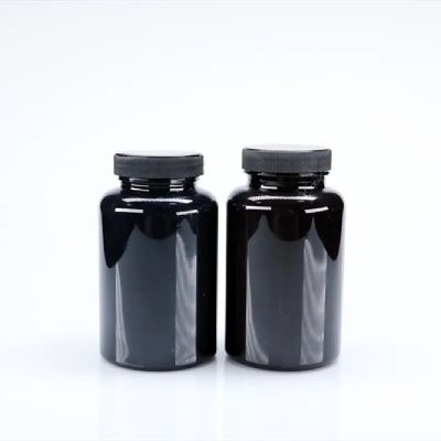 150cc Plastic bottle pharma grade plastic pill capsule bottle with golden cap/Screw cap/CRC cap