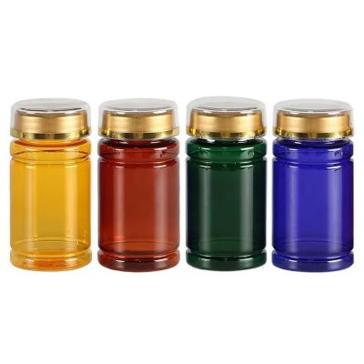 Empty 100ml Pet Capsules Pills Plastic Bottles Health Care Products Bottles With Double Screw Lid