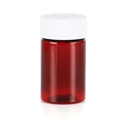 empty plastic pill clear red container vitamin calcium capsule supplements plastic pet tablets jars with screw cap