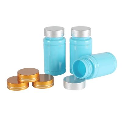 Wholesale Luxury Medicine Capsule Vitamin Bottle Supplement Bottle Pet Empty Plastic Medicine Pill Bottle With electropated Cap